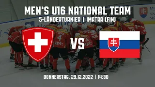 U16: Switzerland vs. Slovakia | 5-Nations Tournament | Imatra FIN