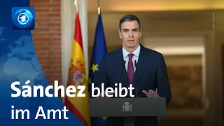 Spaniens Ministerpräsident Sánchez bleibt im Amt