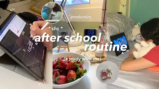 shs student- after school routine (a study with me) 🍓 / shs diaries 🌈