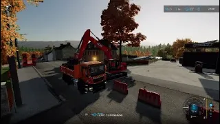 Heavy transport/selling firewood & planks/changing wheelloader again |Public Work |Fs22 |Ps4