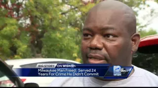 Man released from prison after serving time for a crime he didn't commit