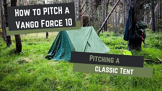 How to PITCH a Vango Force 10 TENT | Pitching a CLASSIC Tent