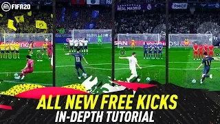 FIFA 20 ALL NEW FREE KICKS TUTORIAL -  TOP SPIN, SIDE SPIN, MIXED SPIN, KNUCKLE BALL FREE KICK!