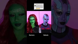 Nebula vs. Gamora Cosplay |cocobree #Shorts #makeuptransformation