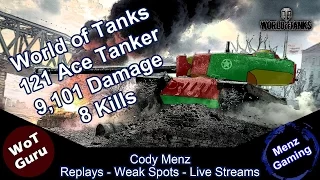 World of Tanks: 121 Ace Tanker | 9,101 Damage | 8 Kills