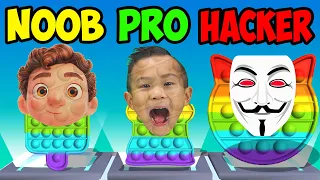 POP IT!!! NOOB vs PRO vs HACKER (POP US FIDGET TOY GAME!)