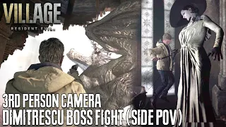 RESIDENT EVIL Village Vs Dimitrescu Boss Fight Scene in Third Person View (Side POV)