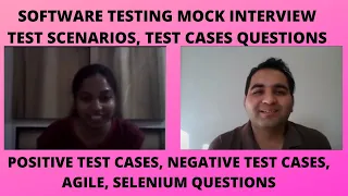 Software Testing Test Scenarios| Test Cases Interview| Real Time Scenarios| Agile, Manual, Selenium