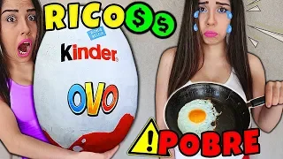 NAMORADA 24 HORAS só COMENDO COMIDA de RICO vs POBRE 💲🍳