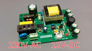 220V-AC to 12V-DC, 18W Switching Power Supply