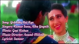Yeh ishq hai kya (lyrical video) | Gopi kishan song | Sunil shetty | Karishma kapoor