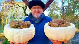 😱 My God, How delicious! Few people know this tip for cooking cabbage with meat! Turkish village