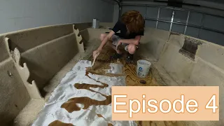 Installing Fiberglass On The Floor Of A 50 Year Old Boat (Episode 4)