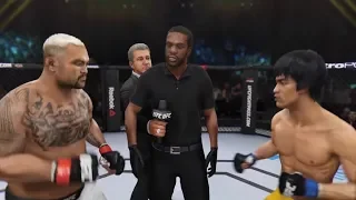 Mark Hunt vs. Bruce Lee  (EA Sports UFC 3) - CPU vs. CPU - Crazy UFC 👊🤪