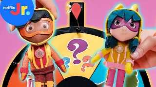 Spin the Toy Play GAME Wheel! Action Pack | Netflix Jr