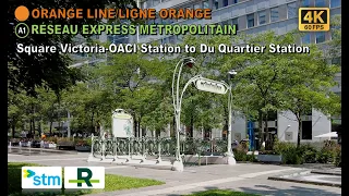 Montreal Metro & REM POV Walk: Square Victoria-OACI to Du Quartier Via Bonaventure【4K】