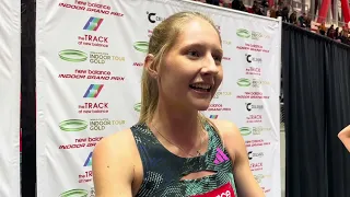 Addy Wiley After Finishing 4th In 1500m At New Balance Indoor Grand Prix