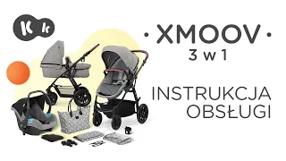 Wózek dziecięcy 3 w 1 XMOOV Kinderkraft do 22 kg | Instrukcja obsługi