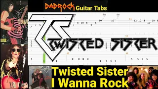 I Wanna Rock - Twisted Sister - Guitar + Bass TABS Lesson