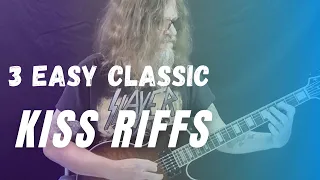 Learn These 3 Easy Classic KISS Guitar Riffs (Easy Rhythm Guitar Lesson)