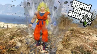 GTA 5: Dragonball Z "Super Saiyan Goku" KAMEHAMEHA!