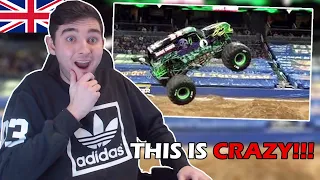 British Guy Reacts to BEST Monster Truck Freestyle Moments for the First Time