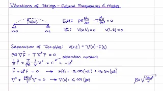 Mechanical Vibrations 45 - Strings 2 - Natural Frequencies & Modes