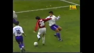 Milan - Fiorentina / Serie A 1997-1998 (Rui Costa, Batistuta, Maldini, Boban, Toldo, Kanchelskis)