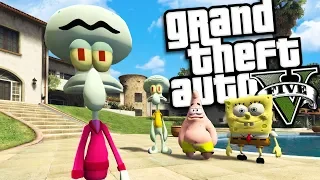 SPONGEBOB'S "SQUILLIAM FANCYSON" MOD (GTA 5 PC Mods Gameplay)