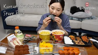 Real Mukbang ▶ Korean Convenience Store Food ☆ Cup Noodle, Lunch box, Gimbap, Sandwich, Dessert