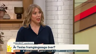 Är Teslas framgångssaga över? – ”Vinsten minskade med 50 procent”  | Nyhetsmorgon | TV4 & TV4 Play