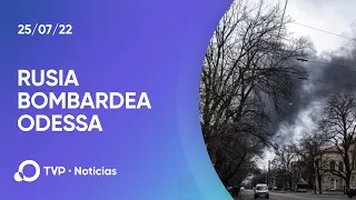 Rusia bombardea un buque ucraniano en Odessa