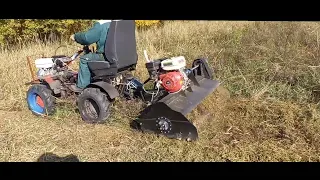 Homemade mulcher (homemade flail mower) at work