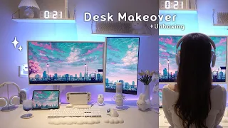 My dream Desk Setup👩‍💻✨Unboxing, Deskmake over | Fellows Monitor Arm