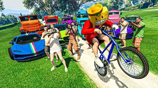 TODOS CONTRA MI EN BICI!! ME ESCAPO SALTANDO! - GTA 5 ONLINE