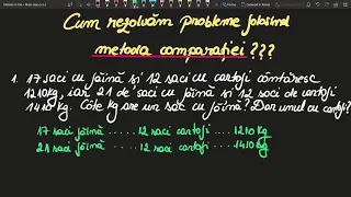 Metoda comparatiei Clasa a 5-a - Probleme (Invata Matematica Usor - Meditatii Online, Scoala Online)