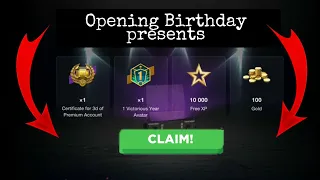 Opening Birthday presents for ( 1 , 3 and 5 years in Wot Blitz )