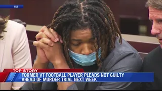 Former Virginia Tech football player pleads not guilty ahead of murder trial