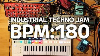 INDUSTRIAL TECHNO JAM : BPM 180 / Keystep pro, TD-3, NEUTRON, volca beats, keys