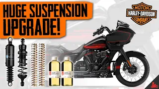 Harley ROAD GLIDE Suspension Install & Comparison! (Wilbers)