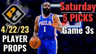 PRIZEPICKS NBA 4/22/23 SATURDAY CORE PLAYER PROPS GAME 3!