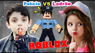 Joguei ROBLOX pela primeira vez com a HELENA POLÍCIA vs LADRÃO - Piero Start Games