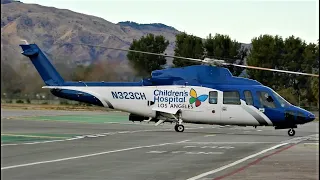 Sikorsky S-76C-2 Takeoff & Landing "Children's Hospital" N323CH (Like Queen Elizabeth II & Kobe)