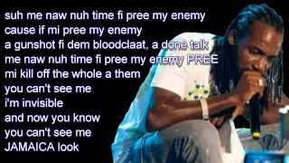 Mavado - Invisible {LYRICS ON SCREEN} Daseca Production