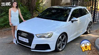 ELLE ROULE EN AUDI RS3 PREPARÉE ! (Et conduit comme JAMAIS!!)😈🔥