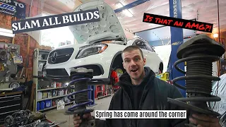 Installing lowering springs in an AMG GLA 45 MacDonald Auto style!!!