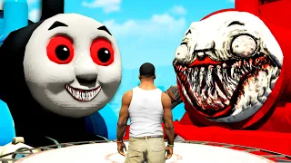 GTA 5 - THOMAS.EXE vs CHOO-CHOO CHARLES!!