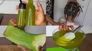 Wow only 1 Ingredient for Unstoppable hair growth! How to make homemade Aloe Vera oil for hair grow