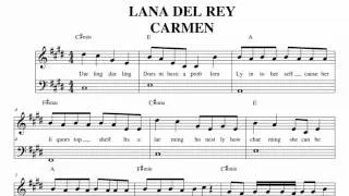 Lana Del Rey - Carmen - Music sheet