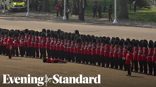 William thanks troops after at least three faint from the heat during Colonel’s Review